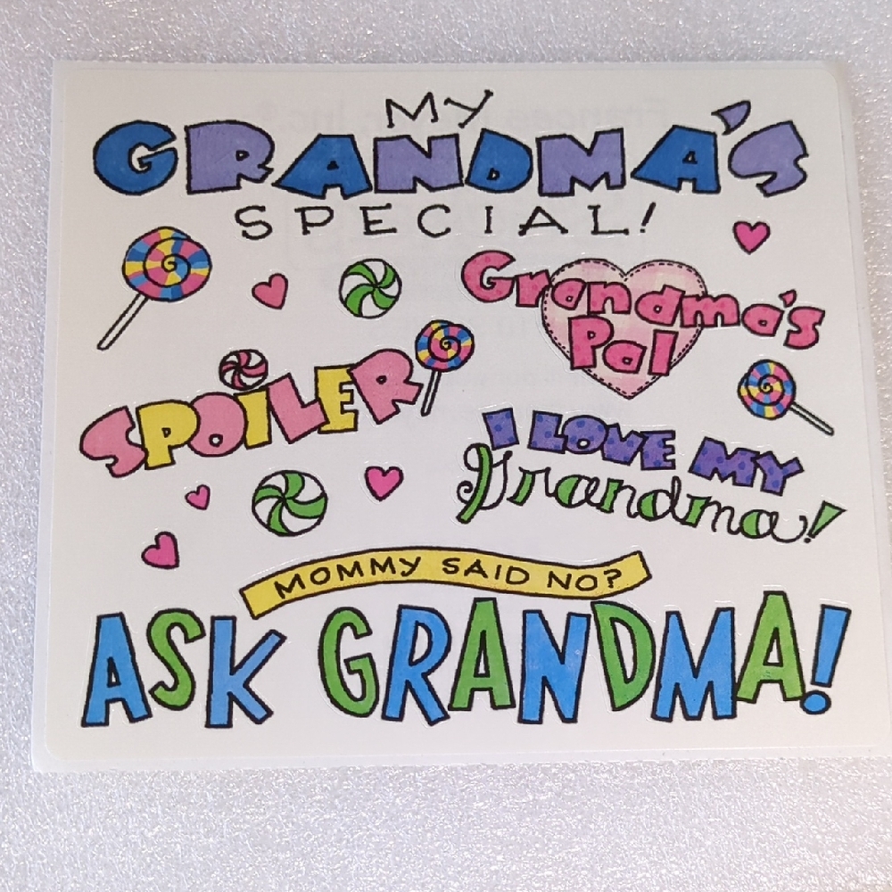 💚4/$10💚Frances Meyer Colorful Grandma's Special Stickers